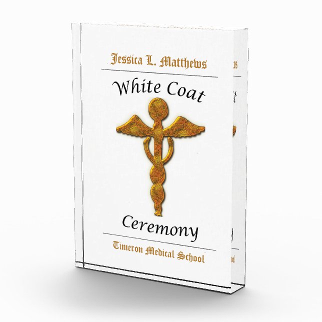 White Coat Ceremony Gold Medical, Custom Gift (Right)