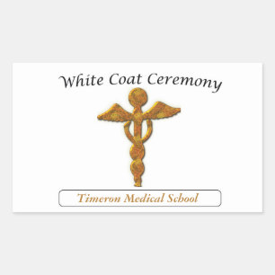 White Coat Ceremony Gold Medical, Custom Stickers