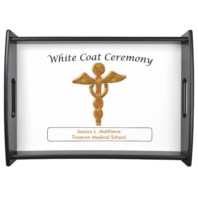 White Coat Ceremony Gold Medical, Custom Tray (Front)