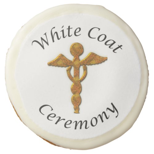 White Coat Ceremony Gold Medical Round Gifts Sugar Cookie