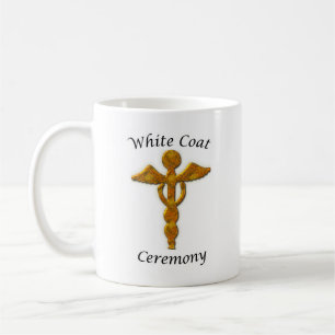 White Coat Ceremony Gold Medical Symbol Coffee Mug