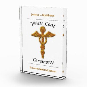 White Coat Ceremony Gold Medical, Vertical Award