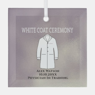 White Coat Ceremony Keepsake Physician Doctor Glass Ornament