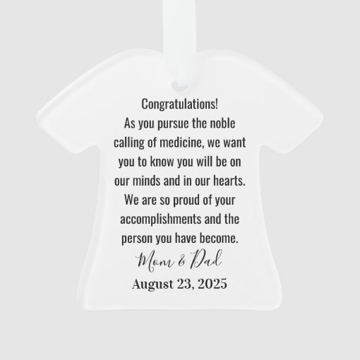 White Coat Ceremony Medical Ornament Zazzle