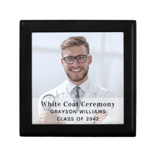 White Coat Ceremony Medical Photo Black Gift Box