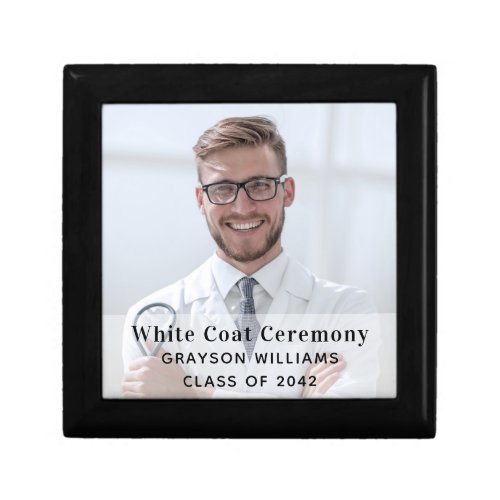 White Coat Ceremony Medical Photo Black Gift Box