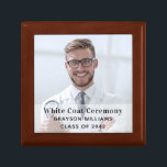 White Coat Ceremony Medical Photo Gift Box<br><div class="desc">White coat ceremony box with name,  class,  and date. Add your special photo to make it a keepsake. See coordinating items in our shop.</div>