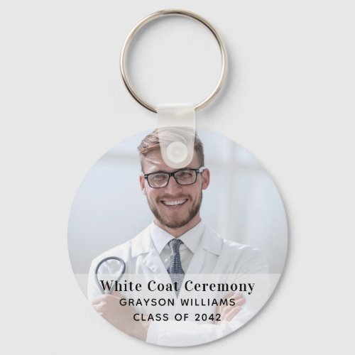 White Coat Ceremony Medical Photo  Keychain
