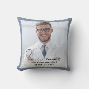 White Coat Ceremony Medical Photo  Throw Pillow