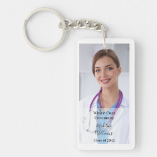 White Coat Ceremony Photo  Keychain