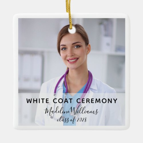 White Coat Ceremony Photo Ornament