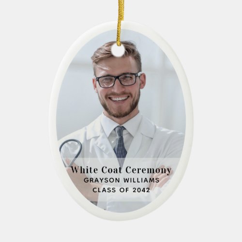 White Coat Ceremony Photo Ornament