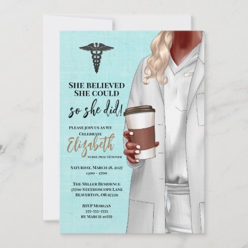 White Coat Medical School Graduation Invitation