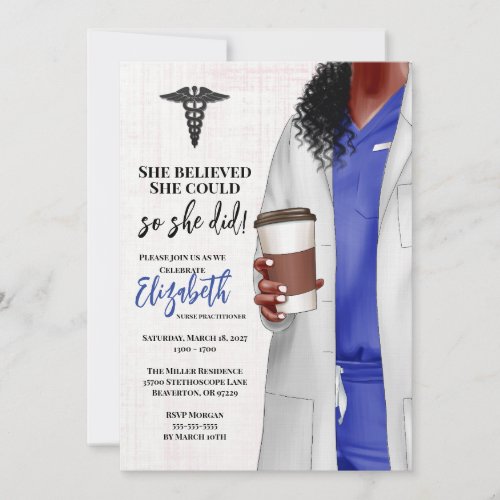 White Coat Medical School Graduation Invitation