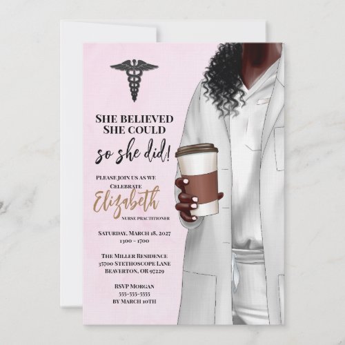 White Coat Medical School Graduation Invitation