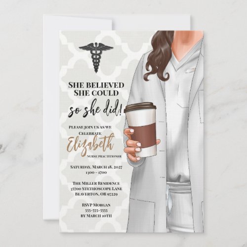 White Coat Medical School Graduation Invitation