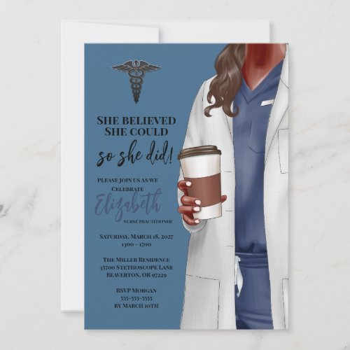 White Coat Medical School Graduation Invitation