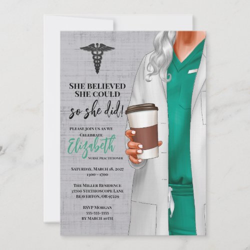 White Coat Medical School Graduation Invitation