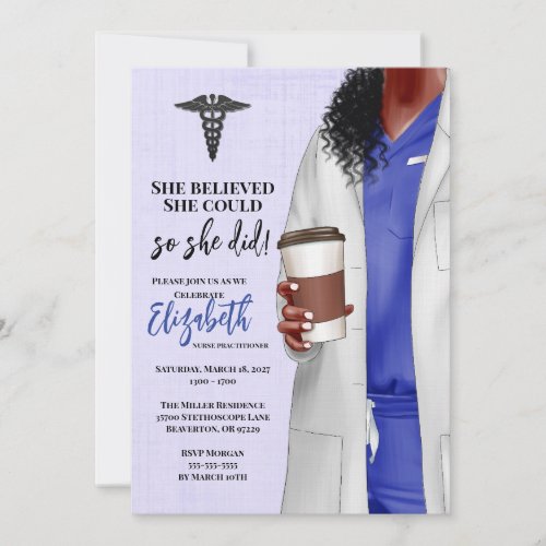 White Coat Medical School Graduation Invitation