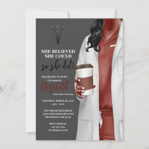 White Coat Medical School Graduation Invitation