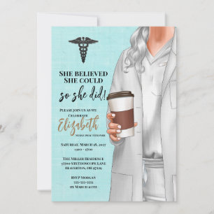 White Coat Medical School Graduation Invitation