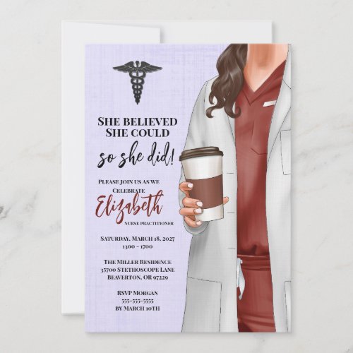 White Coat Medical School Graduation Invitation