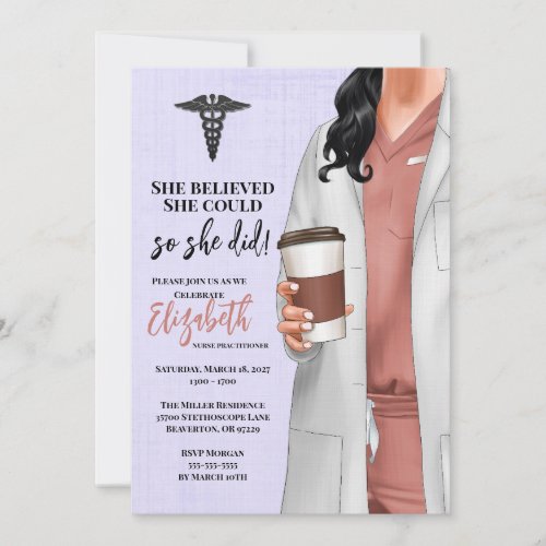 White Coat Medical School Graduation Invitation