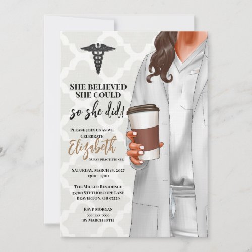 White Coat Medical School Graduation Invitation