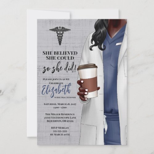 White Coat Medical School Graduation Invitation