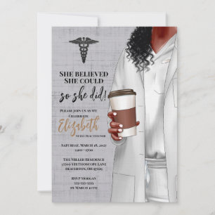 White Coat Medical School Graduation Invitation