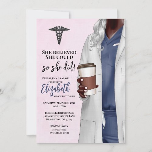 White Coat Medical School Graduation Invitation