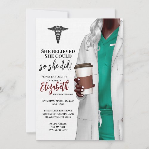 White Coat Medical School Graduation Invitation