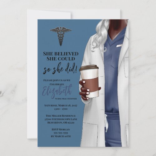 White Coat Medical School Graduation Invitation