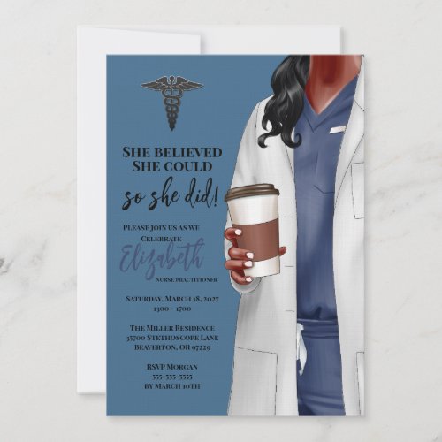 White Coat Medical School Graduation Invitation