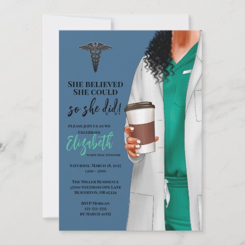 White Coat Medical School Graduation Invitation