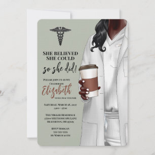 White Coat Medical School Graduation Invitation