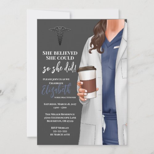 White Coat Medical School Graduation Invitation