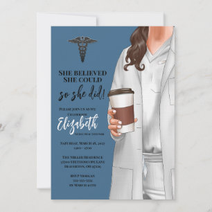 White Coat Medical School Graduation Invitation