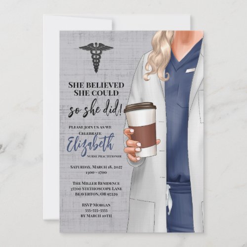 White Coat Medical School Graduation Invitation