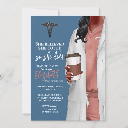 White Coat Medical School Graduation Invitation