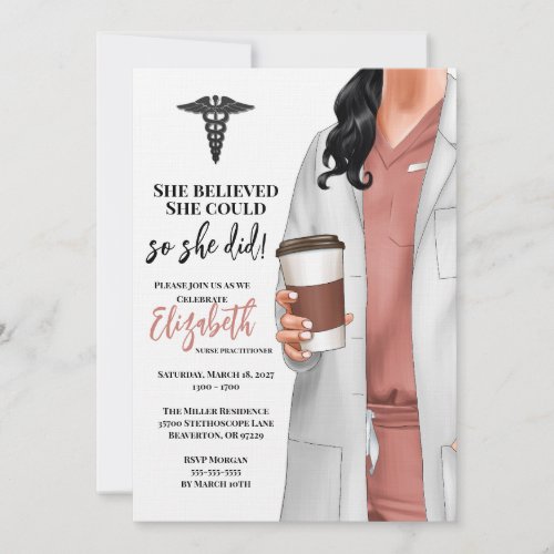 White Coat Medical School Graduation Invitation