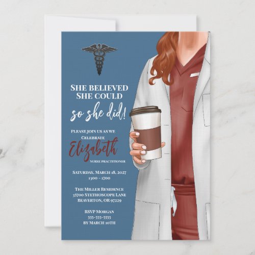 White Coat Medical School Graduation Invitation