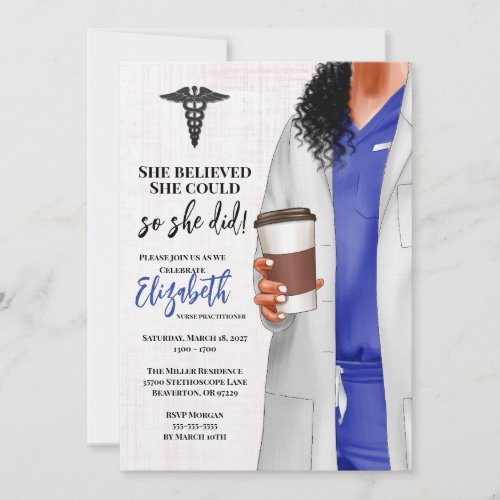 White Coat Medical School Graduation Invitation