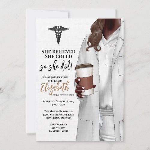 White Coat Medical School Graduation Invitation