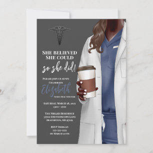 White Coat Medical School Graduation Invitation
