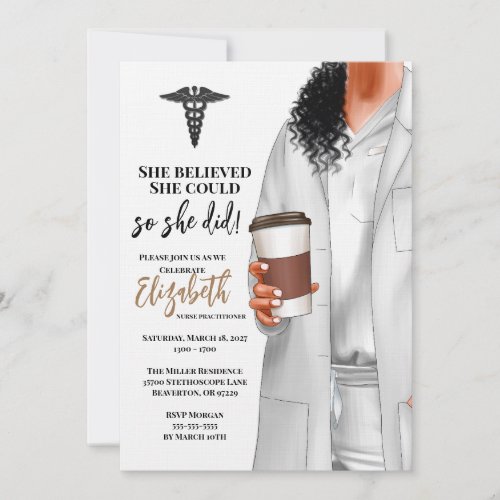 White Coat Medical School Graduation Invitation