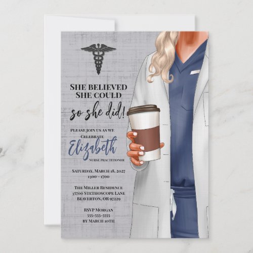 White Coat Medical School Graduation Invitation