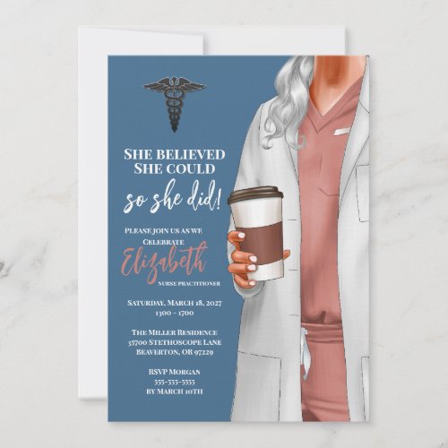 White Coat Medical School Graduation Invitation