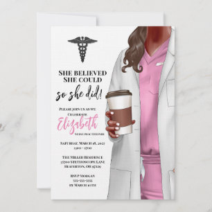 White Coat Medical School Graduation Invitation