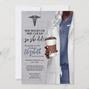 White Coat Medical School Graduation Invitation
